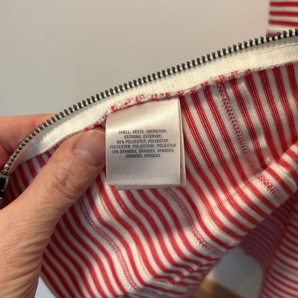 Striped Red and White Women's Top - Picture 6 of 9
